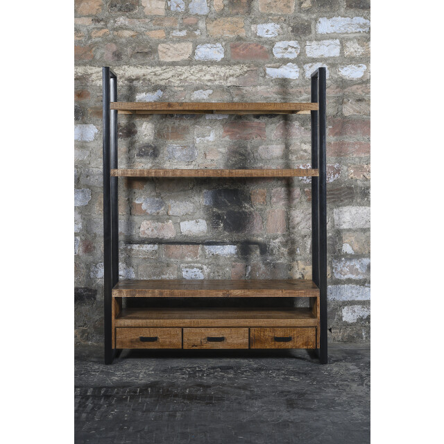 Livingfurn tv meubel tv- nairobi high 150 cm mangohout / gecoat staal 2059053 large