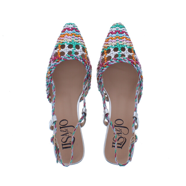 Lisa&jo Waqi vlecht slingback | dames | maat: | imitatieleer 110042 large