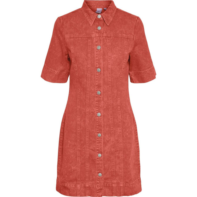 Y.A.S Yasvioletta 2/4 denim dress s. cherry tomato 26034277-213792 large