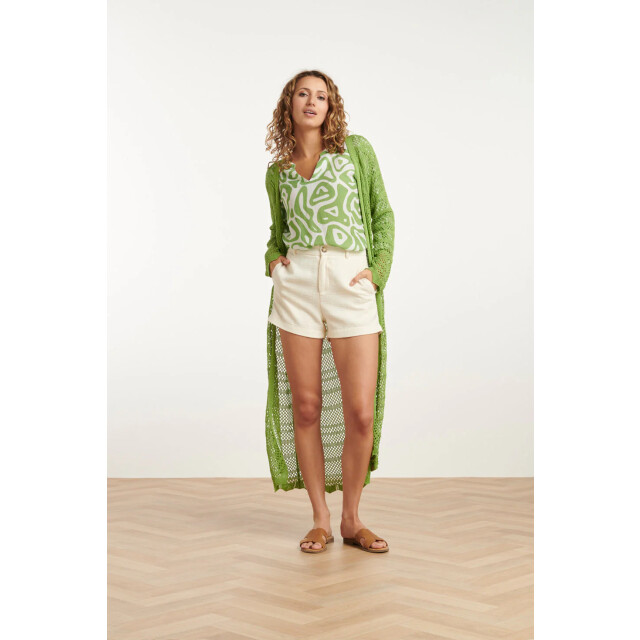 Smashed Lemon 25094 licht maxi cardigan | 25094-500-XXL large