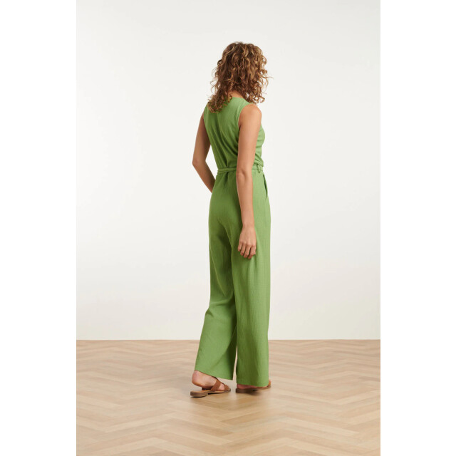 Smashed Lemon 25119 licht stretch crinkle jumpsuit | 25119-500-XL large