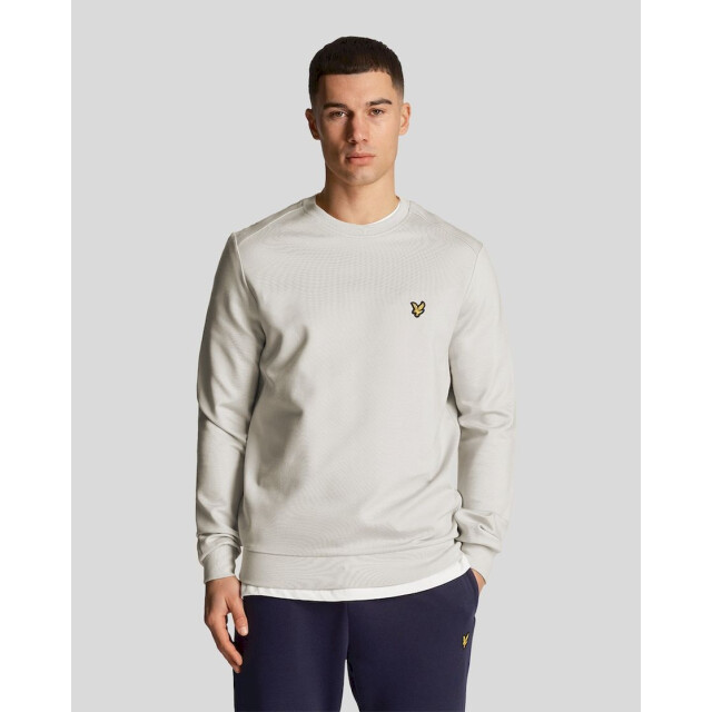 Lyle and Scott crew neck fly fleece sweater heren parel/ 069643_910-XL large