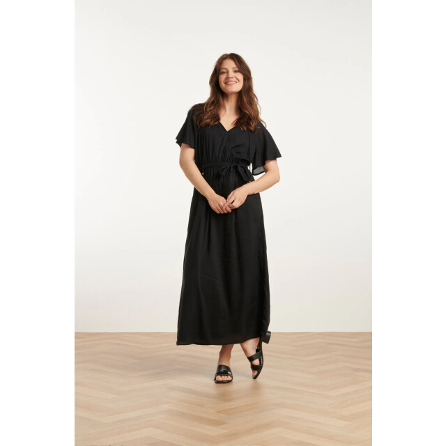 Smashed Lemon 25191 e viscose midi jurk | 25191-999-L large