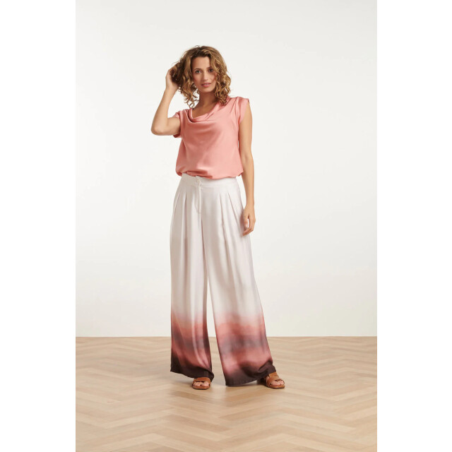 Smashed Lemon 25212 waterfall satijn top | 25212-421-XS large