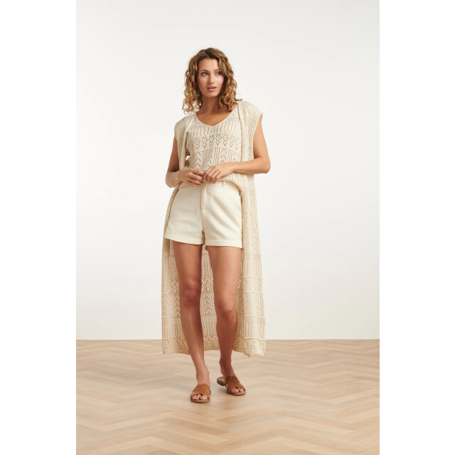Smashed Lemon 25216 crochet midi cardigan | 25216-010-XL large