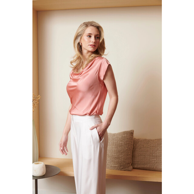 Smashed Lemon 25212 waterfall satijn top | 25212-421-XS large