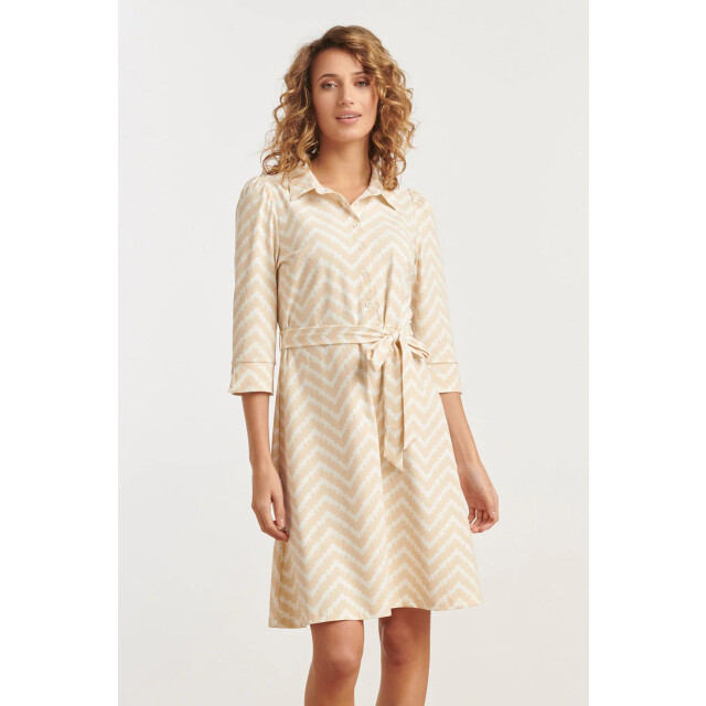 Smashed Lemon 25244 offwhite zigzag geprinte jurktravelkwaliteit | 25244-010-720 large