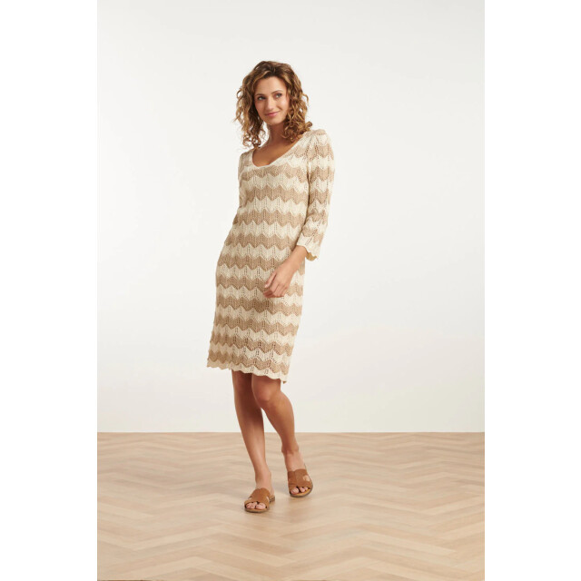 Smashed Lemon 25219 e zigzag crochet jurk | 25219-010-720 large