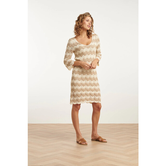 Smashed Lemon 25219 e zigzag crochet jurk | 25219-010-720 large