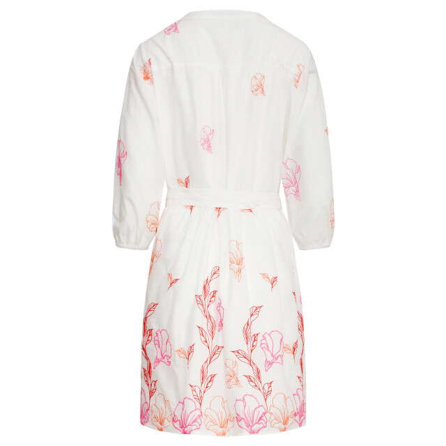 Smashed Lemon 25263 te bloemen geborduurde korte jurk met v-hals | 25263-000-998 large