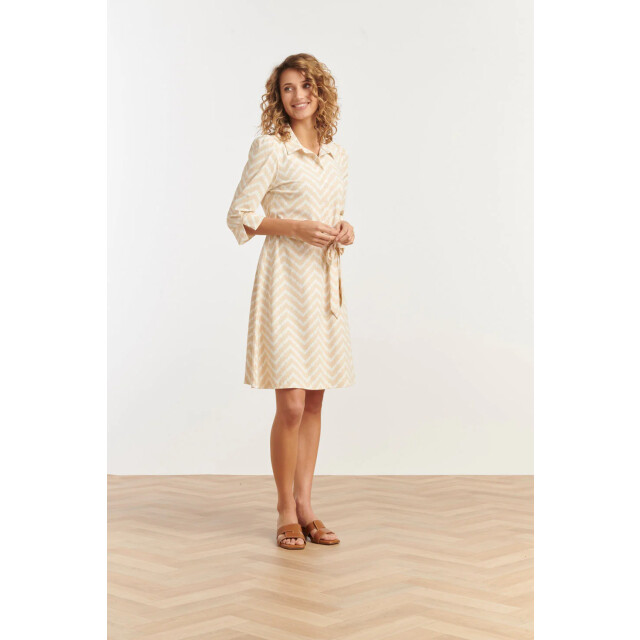 Smashed Lemon 25244 offwhite zigzag geprinte jurktravelkwaliteit | 25244-010-720 large