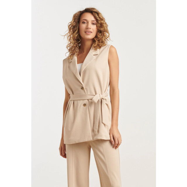 Smashed Lemon 25273 stretch gilet met riem | 25273-720-4XL large