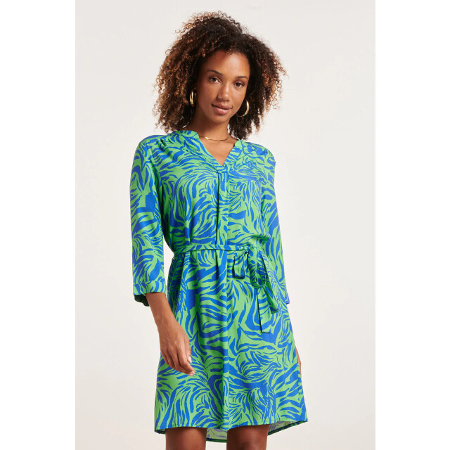 Smashed Lemon 23856 damesjurk met v-halsdierenprint | 23856-530-650 large