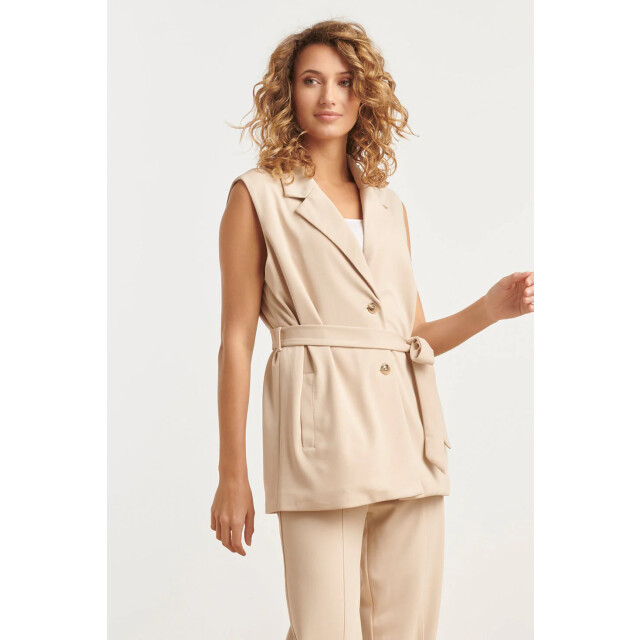 Smashed Lemon 25273 stretch gilet met riem | 25273-720-4XL large