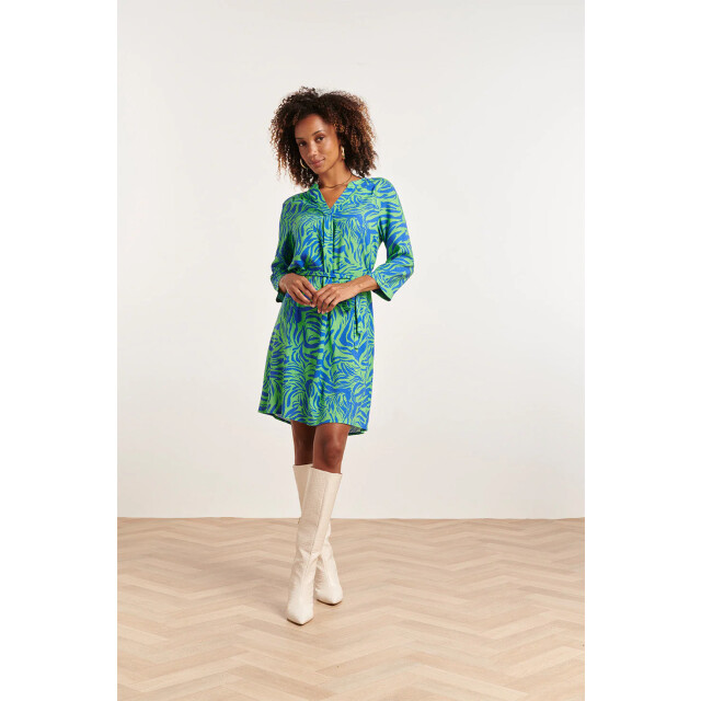 Smashed Lemon 23856 damesjurk met v-halsdierenprint | 23856-530-650 large