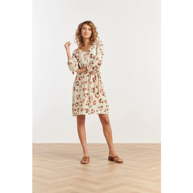 Smashed Lemon 25163 korte jurk met dierenprint-tinten | 25163-720-998 large