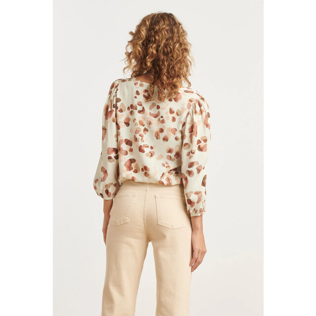 Smashed Lemon 25164 e animal print top met v-hals | 25164-720-998 large