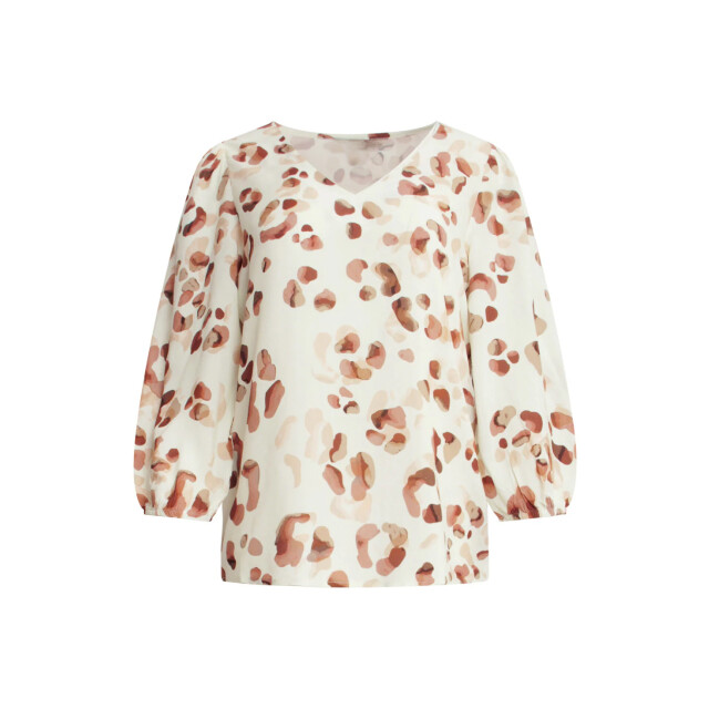 Smashed Lemon 25164 e animal print top met v-hals | 25164-720-998 large