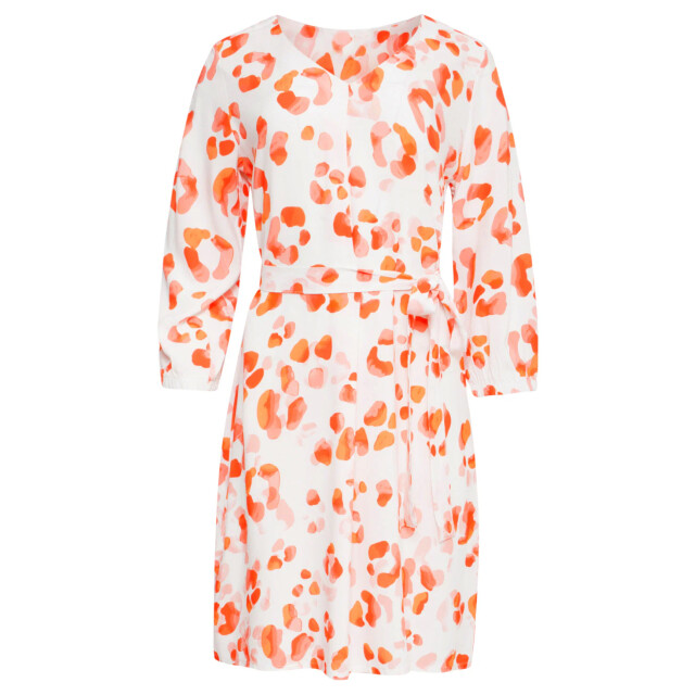 Smashed Lemon 25163 korte jurk met perzik dierenprint | 25163-250-998 large