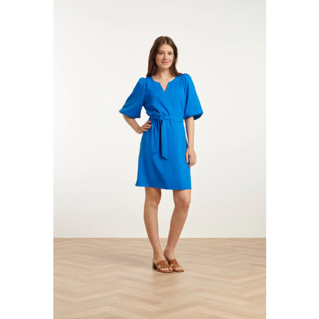 Smashed Lemon 25152 balloon sleeve kort jurkkobalt | 25152-650-XL large