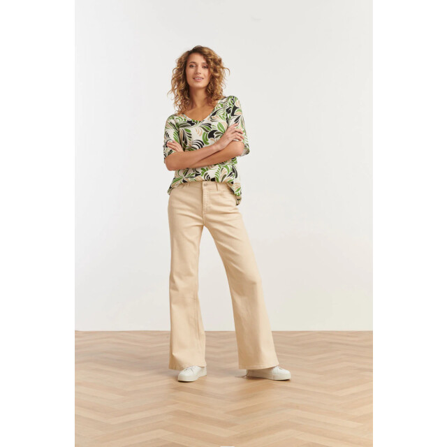 Smashed Lemon 25154 te top met grafisch print, matcha | sand-light 25154-720-500 large