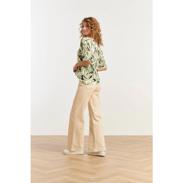 Smashed Lemon 25154 te top met grafisch print, matcha | sand-light 25154-720-500 large
