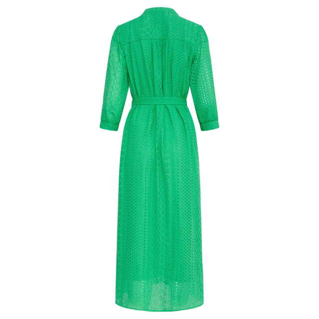 Smashed Lemon 25146 felgroene midi broderie anglaise jurk met 25146-530-M large