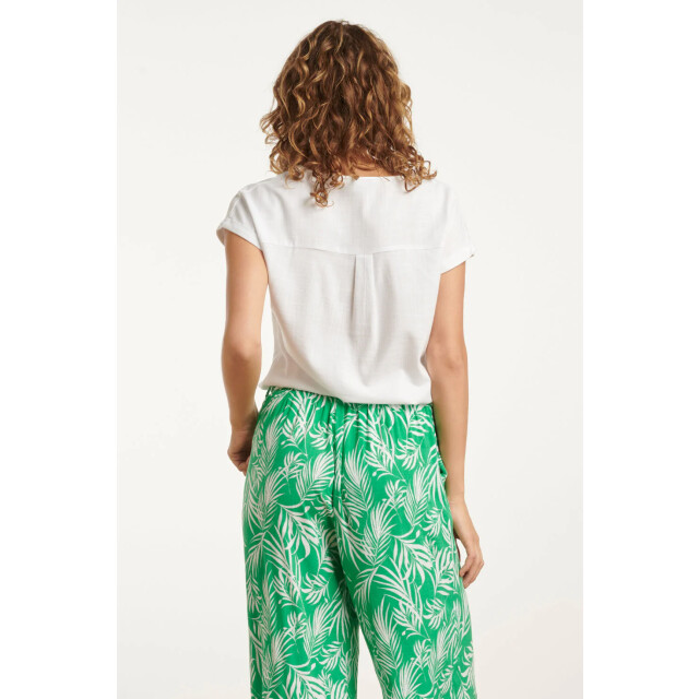 Smashed Lemon 25148 te linnen top met v-hals | 25148-000-3XL large