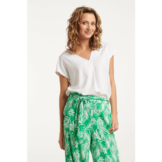 Smashed Lemon 25148 te linnen top met v-hals | 25148-000-3XL large
