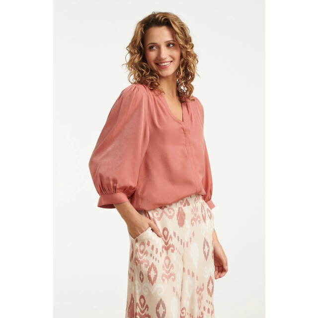 Smashed Lemon 25142 rayon satijn blouse | 25142-421-XXL large