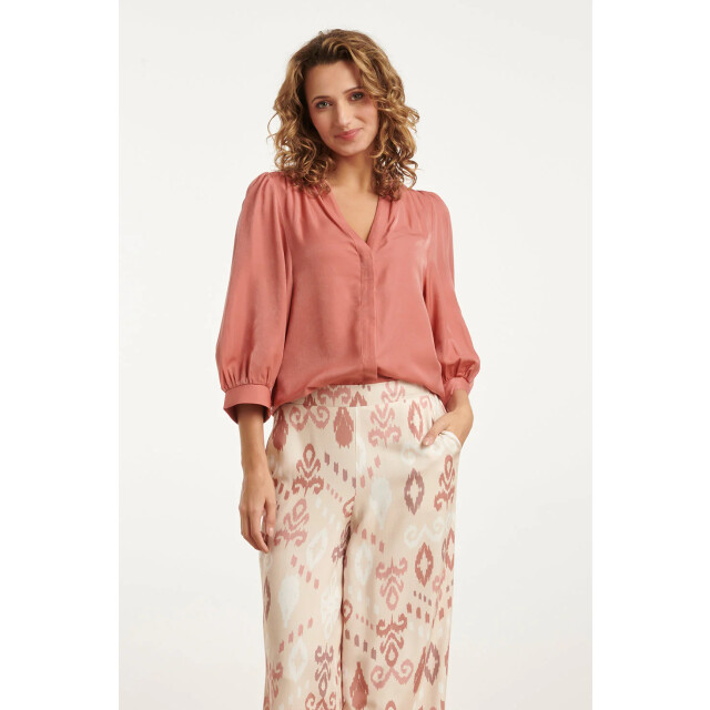 Smashed Lemon 25142 rayon satijn blouse | 25142-421-XXL large