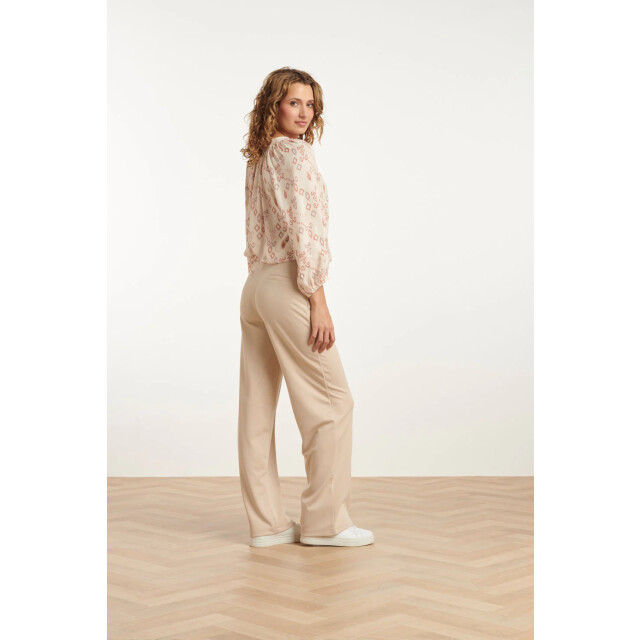 Smashed Lemon 25140 wide straight leg stretch broek | 25140-720-3XL large