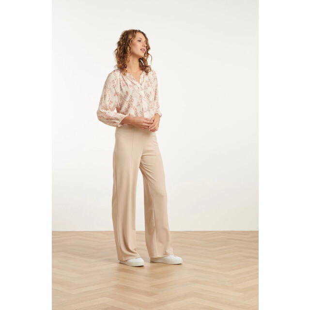 Smashed Lemon 25140 wide straight leg stretch broek | 25140-720-3XL large