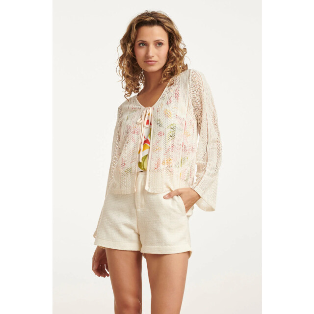 Smashed Lemon 25121 lace cardigan met striksluiting | 25121-010-XS large