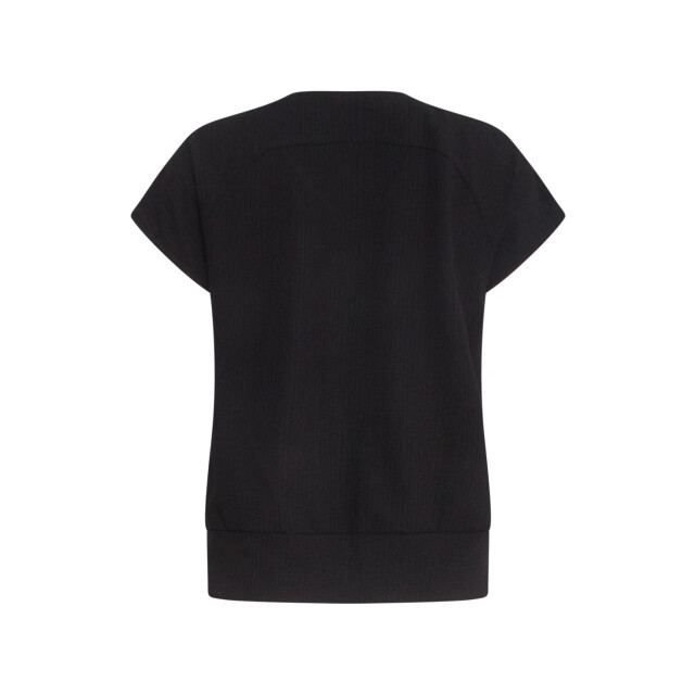 Smashed Lemon 25120 stretchy crinkle top met v-hals | 25120-999-L large