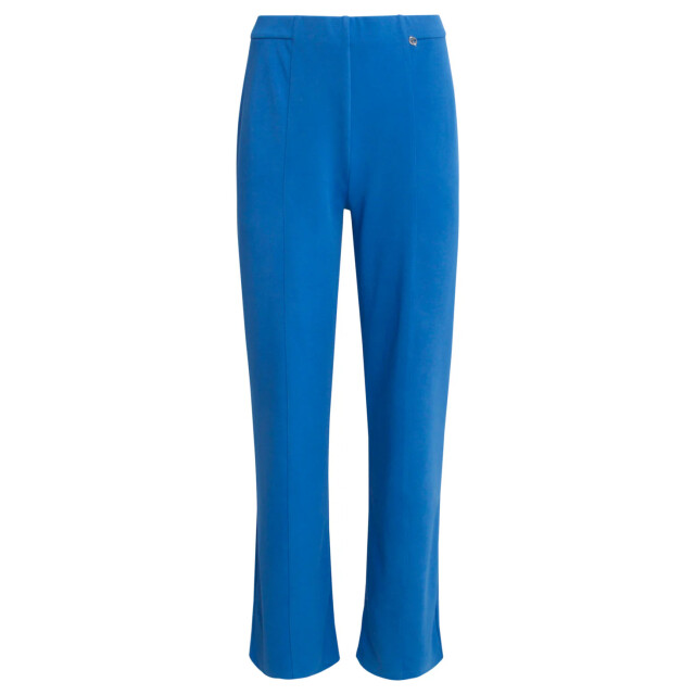 Smashed Lemon 25140 cobalt wide straight leg stretch broek | cobalt 25140-650-3XL large