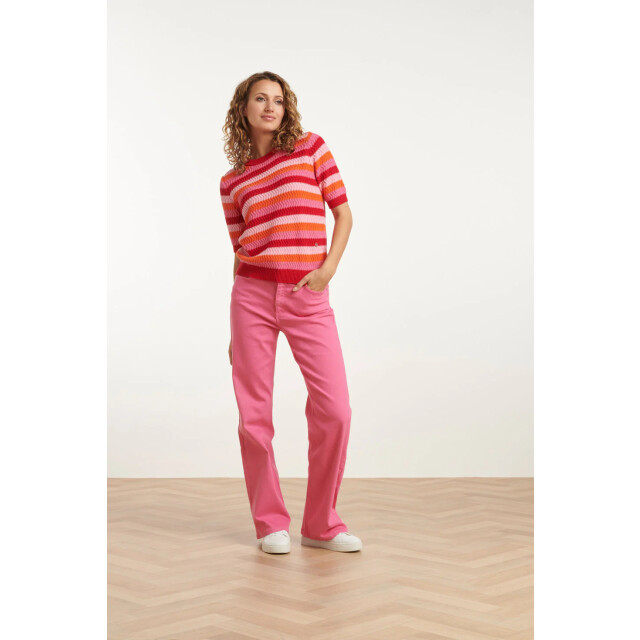 Smashed Lemon 25110 gebreide trui met , tinten, colourblock | 25110-450-998 large