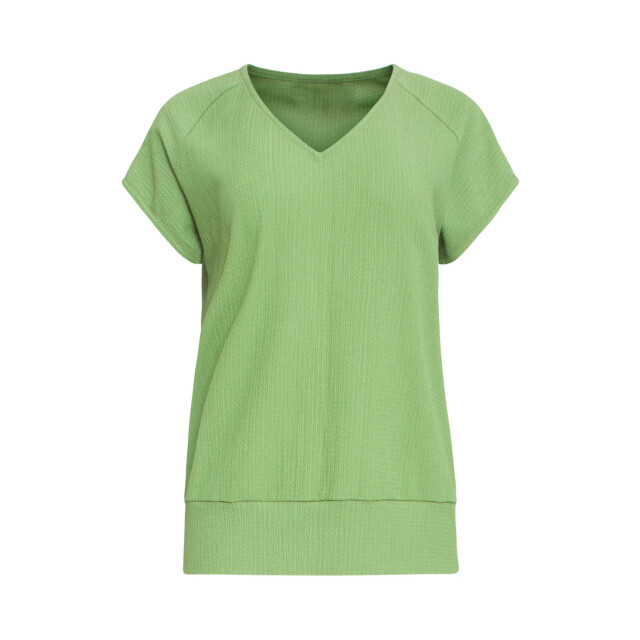 Smashed Lemon 25120 top licht stretchy crinkle v-hals | 25120-500-M large
