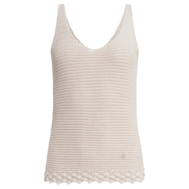 Smashed Lemon 25107 e gebreide strappy top met scallop rand | 25107-720-4XL large