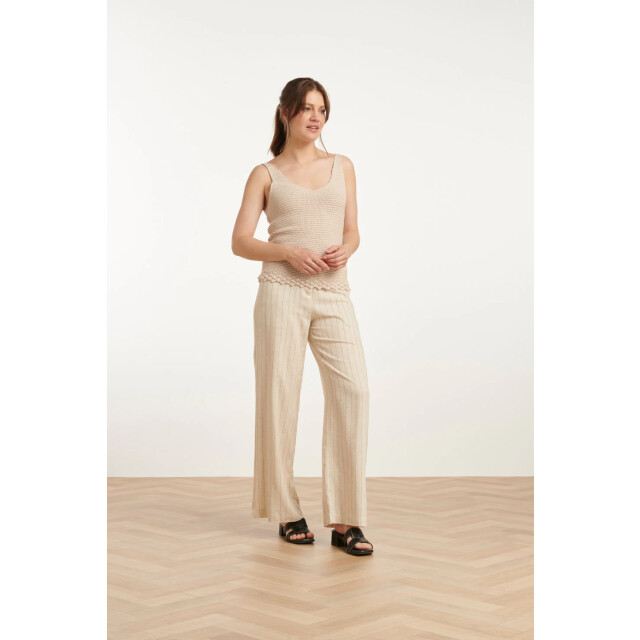Smashed Lemon 25107 e gebreide strappy top met scallop rand | 25107-720-4XL large