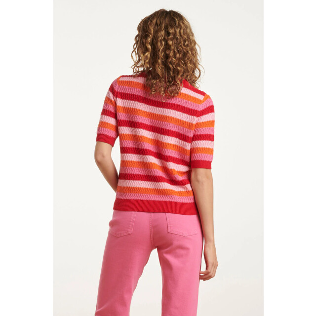 Smashed Lemon 25110 gebreide trui met , tinten, colourblock | 25110-450-998 large