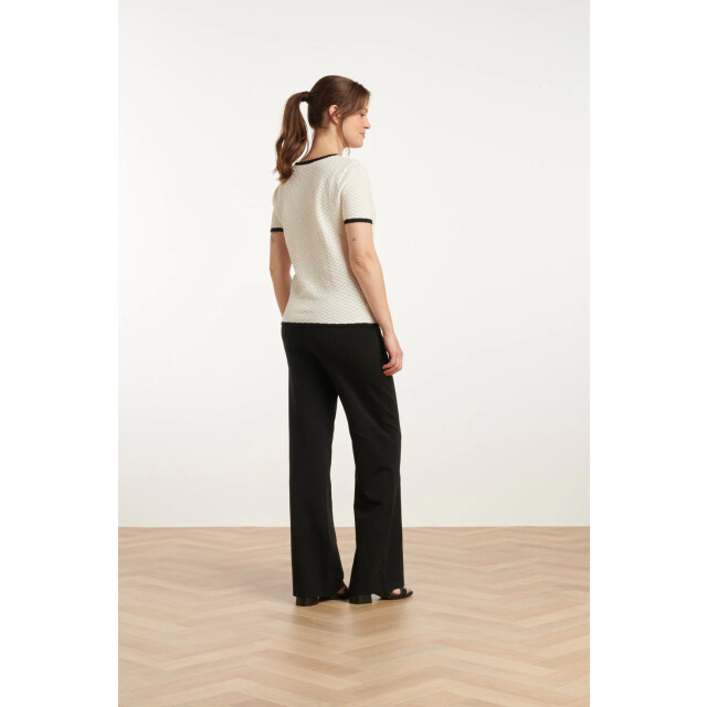 Smashed Lemon 25096 gebreid top met e contrastafwerking | 25096-010-999 large