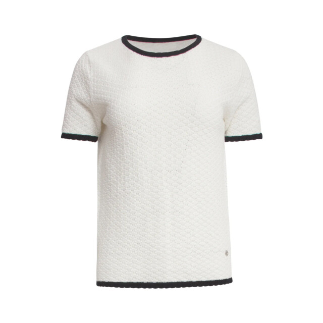 Smashed Lemon 25096 gebreid top met e contrastafwerking | 25096-010-999 large