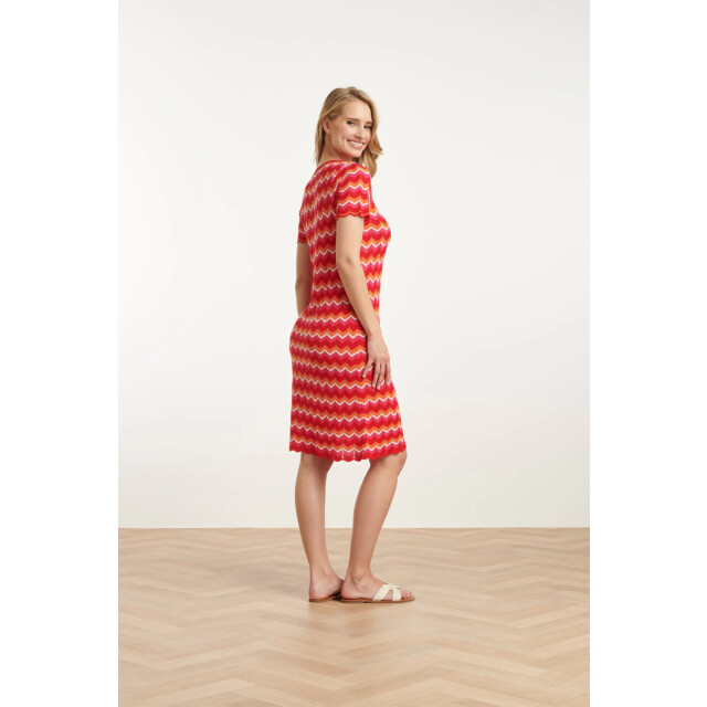 Smashed Lemon 25098 multicoloured zigzag knitted jurk | 25098-450-998 large