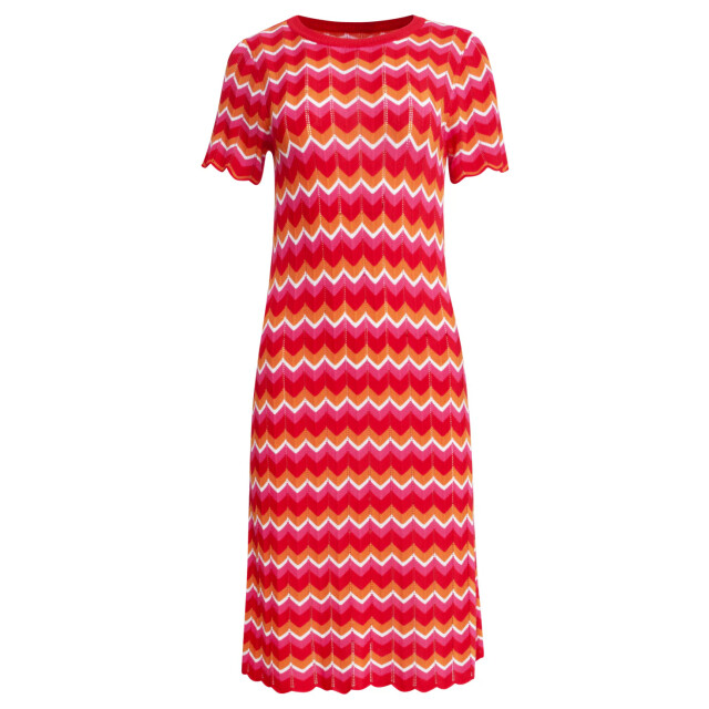 Smashed Lemon 25098 multicoloured zigzag knitted jurk | 25098-450-998 large