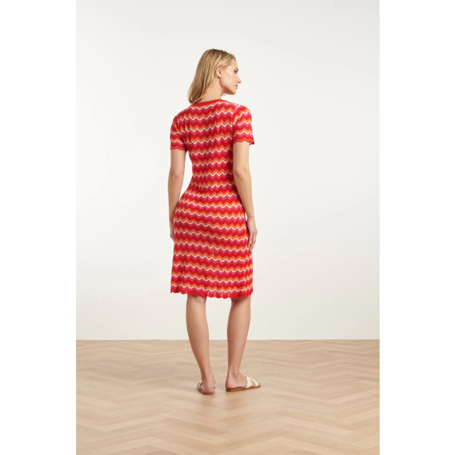 Smashed Lemon 25098 multicoloured zigzag knitted jurk | 25098-450-998 large