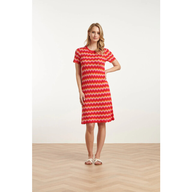 Smashed Lemon 25098 multicoloured zigzag knitted jurk | 25098-450-998 large