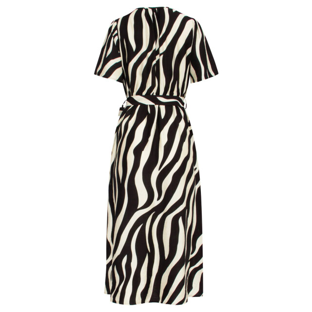 Smashed Lemon 25077 midi jurk met zebrastijl print | 25077-010-999 large