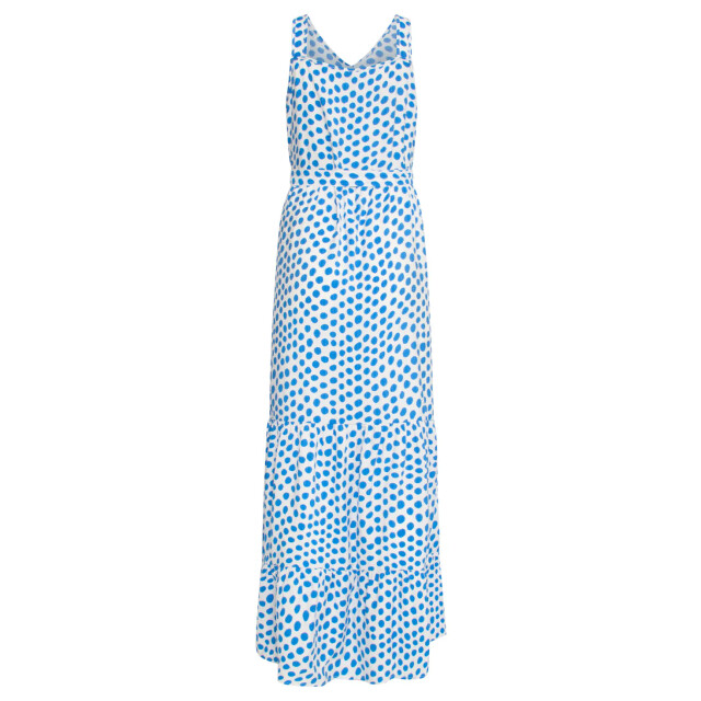 Smashed Lemon 25084 maxi jurk met kobalt polka dot print | 25084-000-650 large