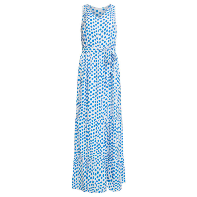 Smashed Lemon 25084 maxi jurk met kobalt polka dot print | 25084-000-650 large